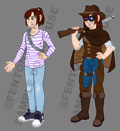 full-body coloured outfit references for @willowlark