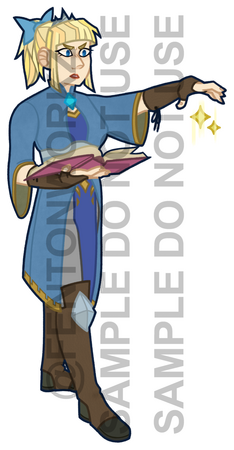 full-body coloured commission for @wezrez