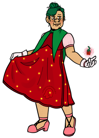 full-body coloured of one of my original characters created for a contest.